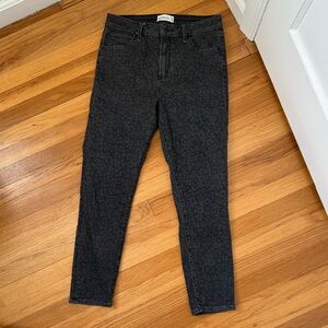 Abercrombie & Fitch Black Leopars Patterned Jeans